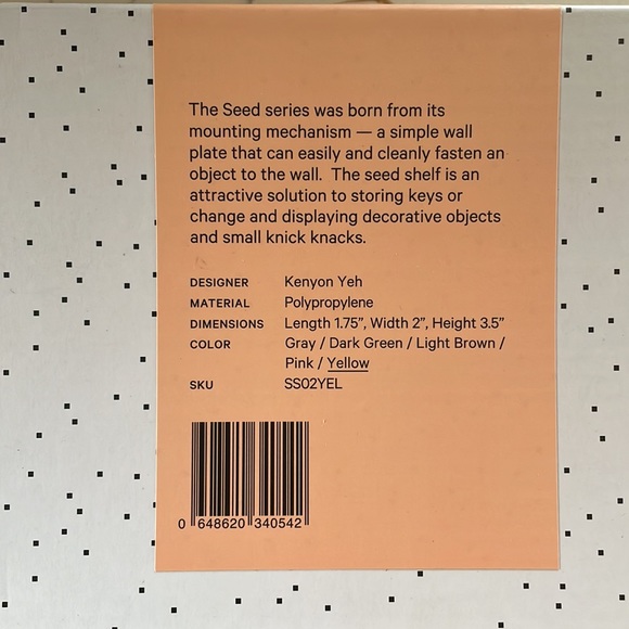 New In-Box Seed Shelf in Yellow - Perfect for Keys, Bedside, Knick-Knacks - Picture 4 of 4